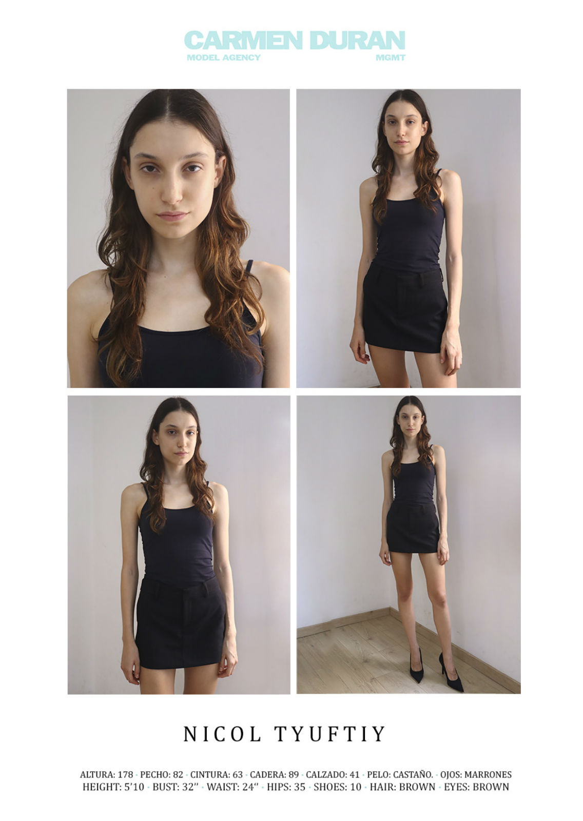 NICOL TYUFTIY. Carmen Duran Model Agency.