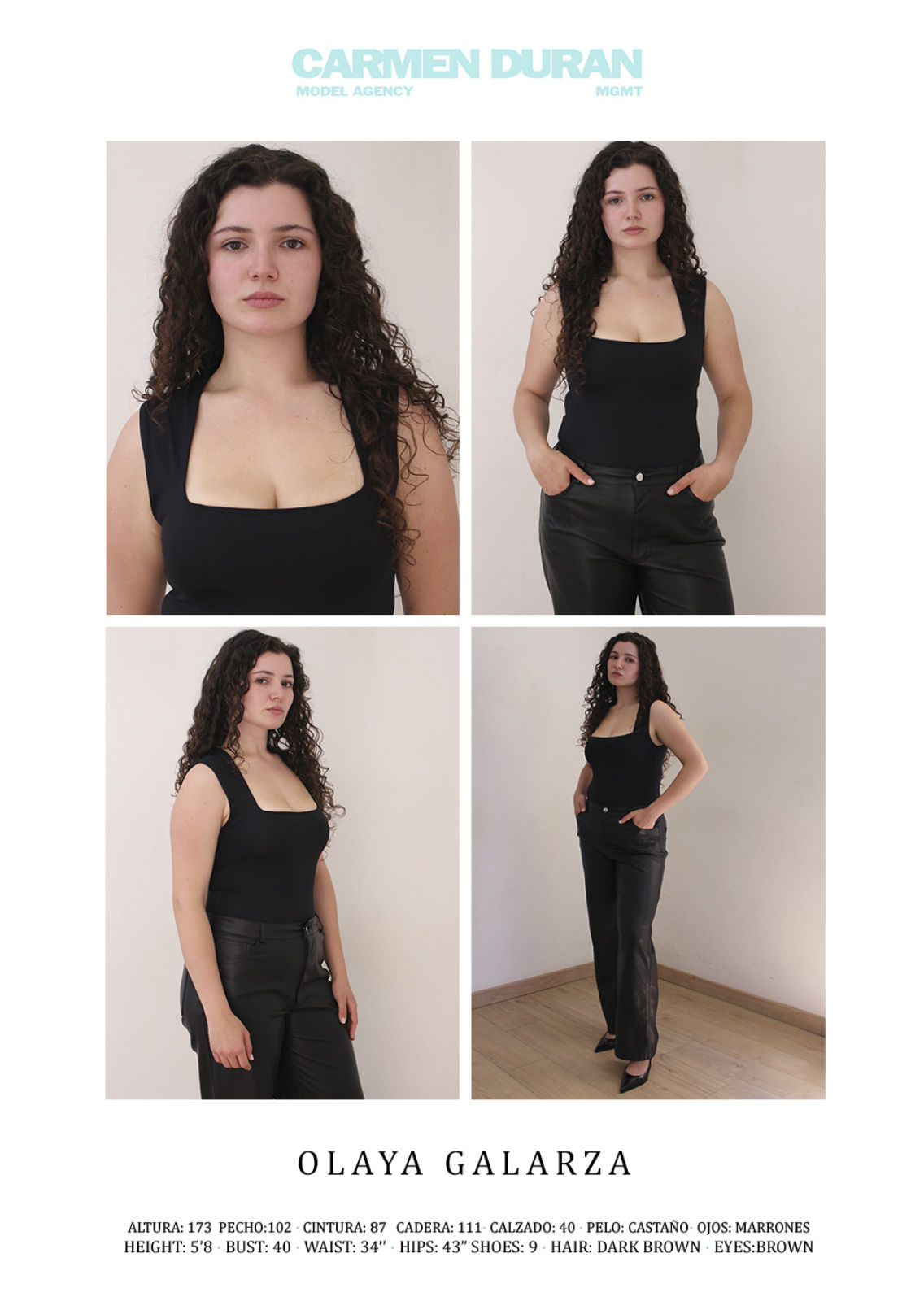 OLAYA GALARZA. Carmen Duran Model Agency.