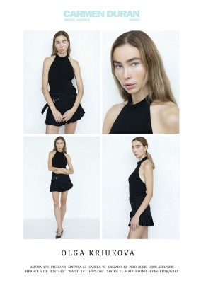 OLGA KRIUKOVA. Carmen Duran Model Agency.