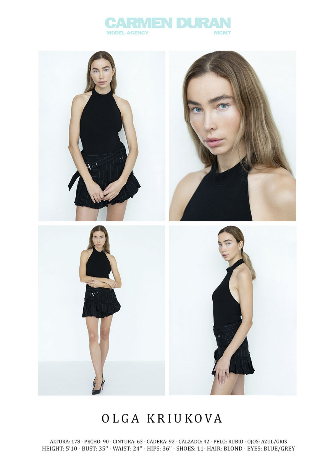 OLGA KRIUKOVA. Carmen Duran Model Agency.