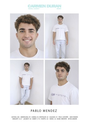 PABLO MENDEZ. Carmen Duran Model Agency.