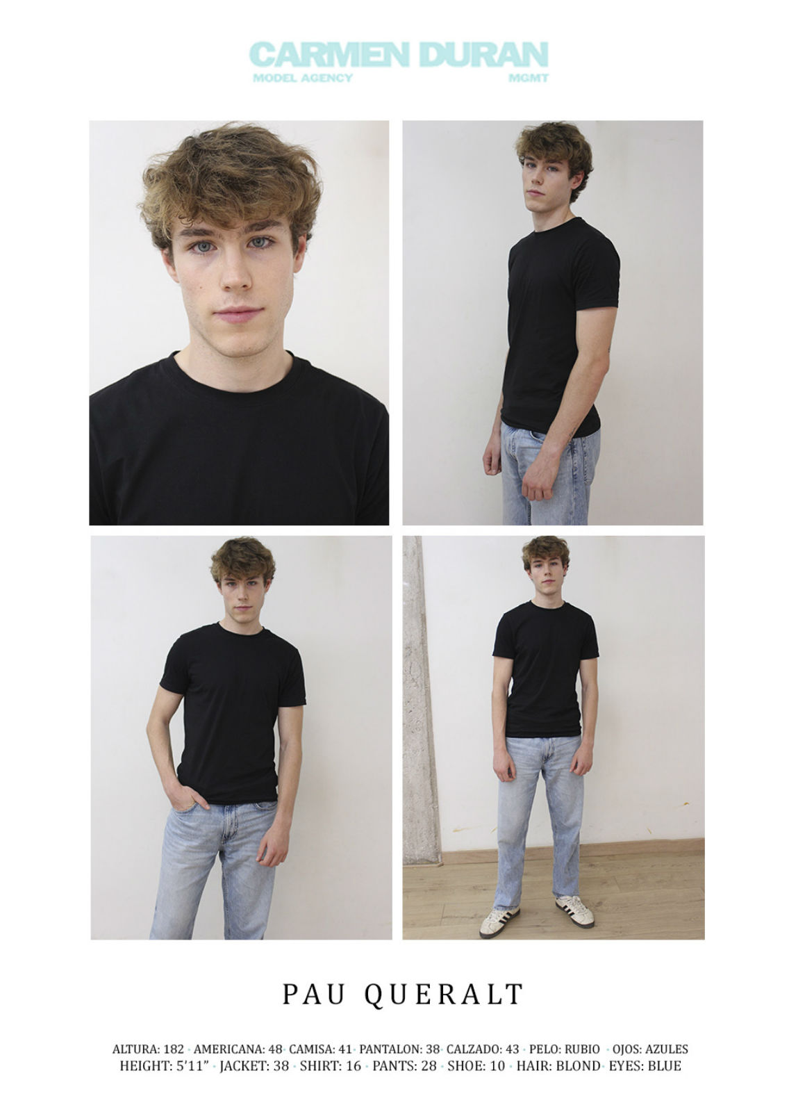 PAU QUERALT. Carmen Duran Model Agency.