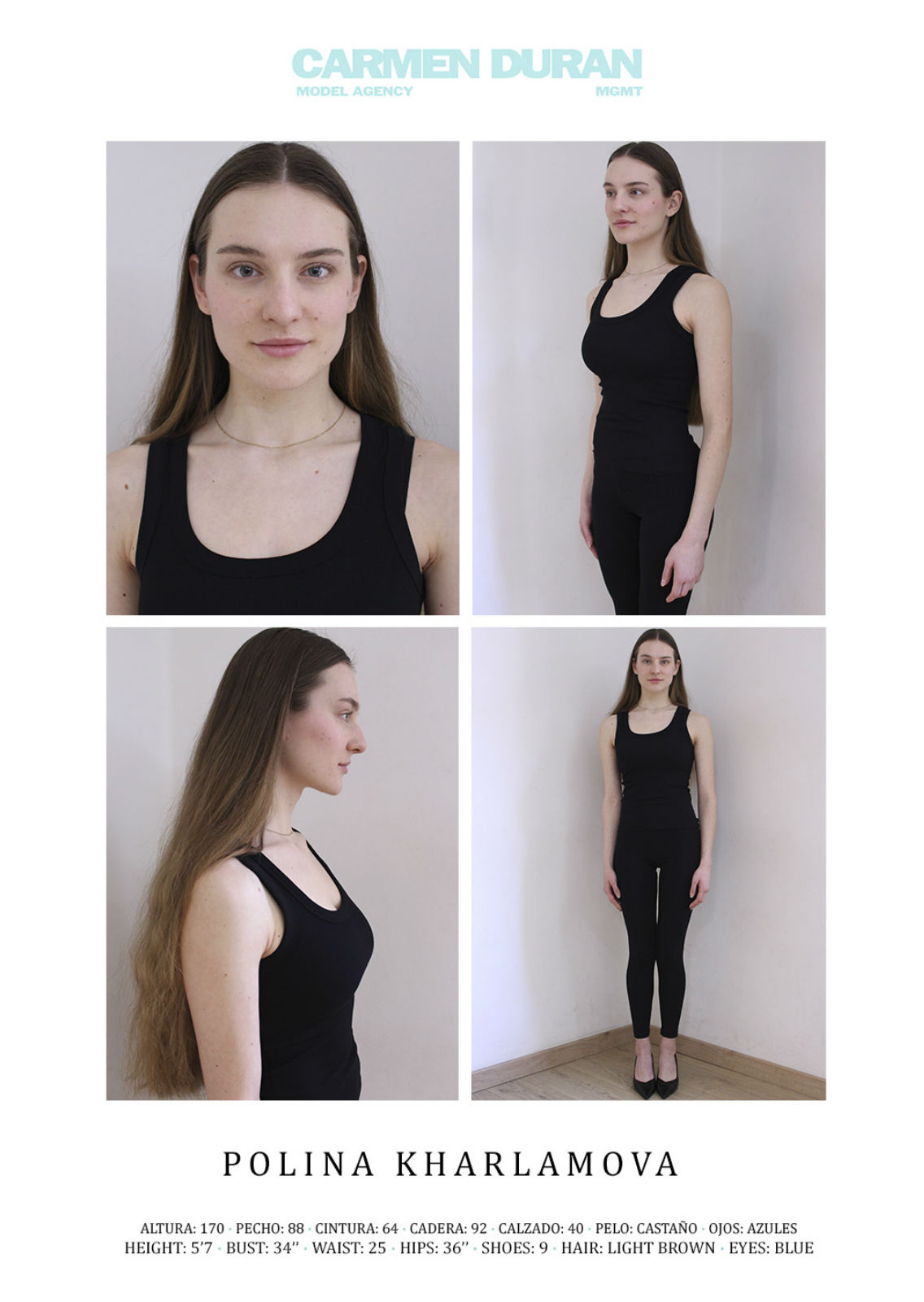POLINA KHARLAMOVA. Carmen Duran Model Agency.