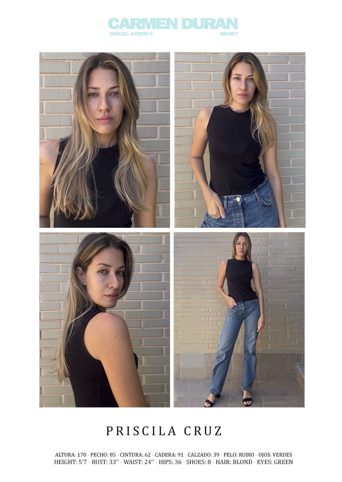 PRISCILA CRUZ. Carmen Duran Model Agency.