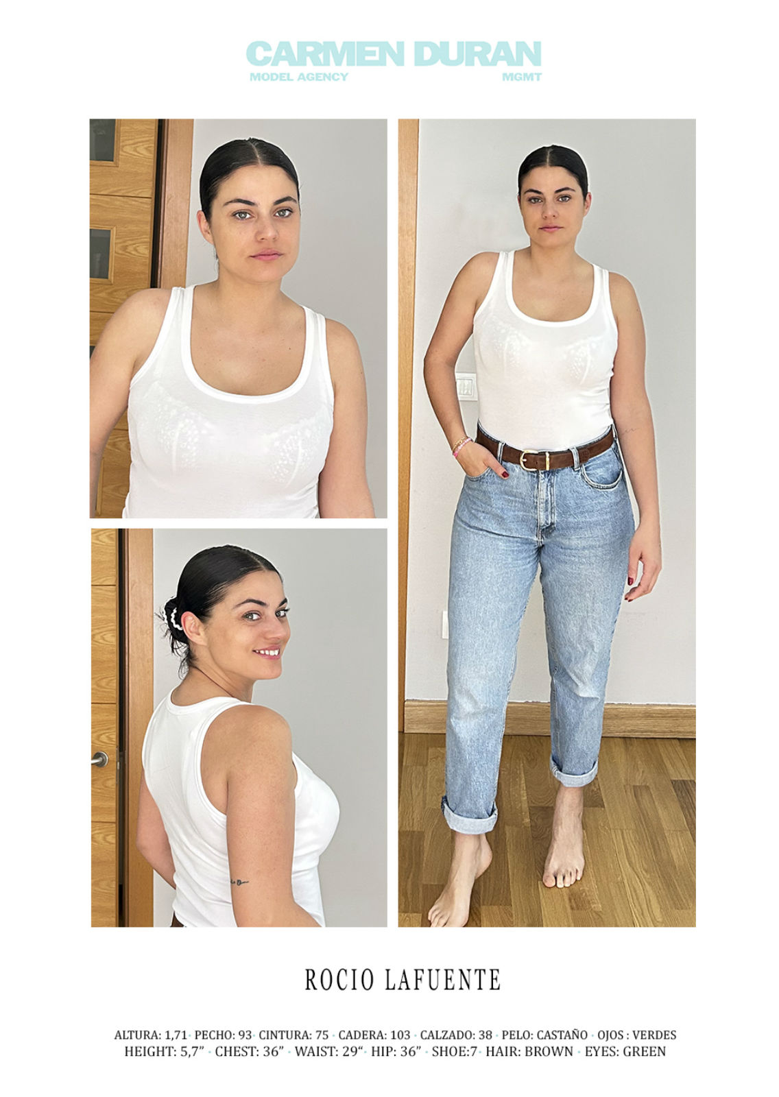 ROCIO LAFUENTE . Carmen Duran Model Agency.