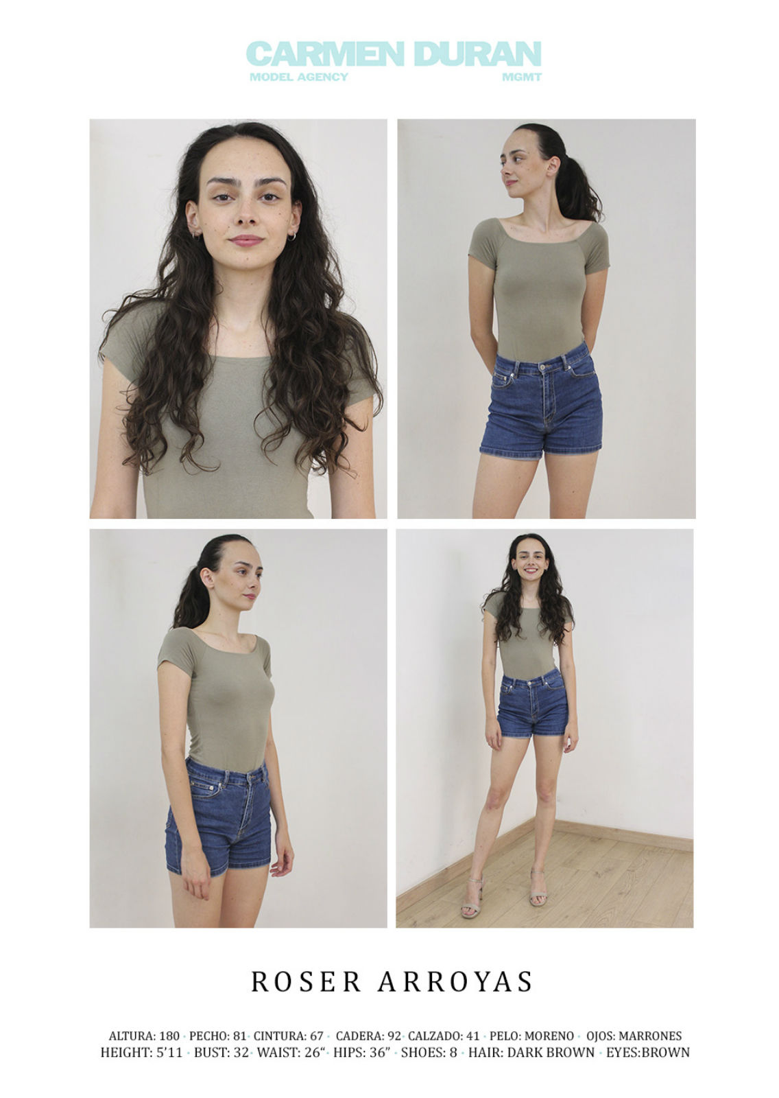 ROSER ARROYAS. Carmen Duran Model Agency.