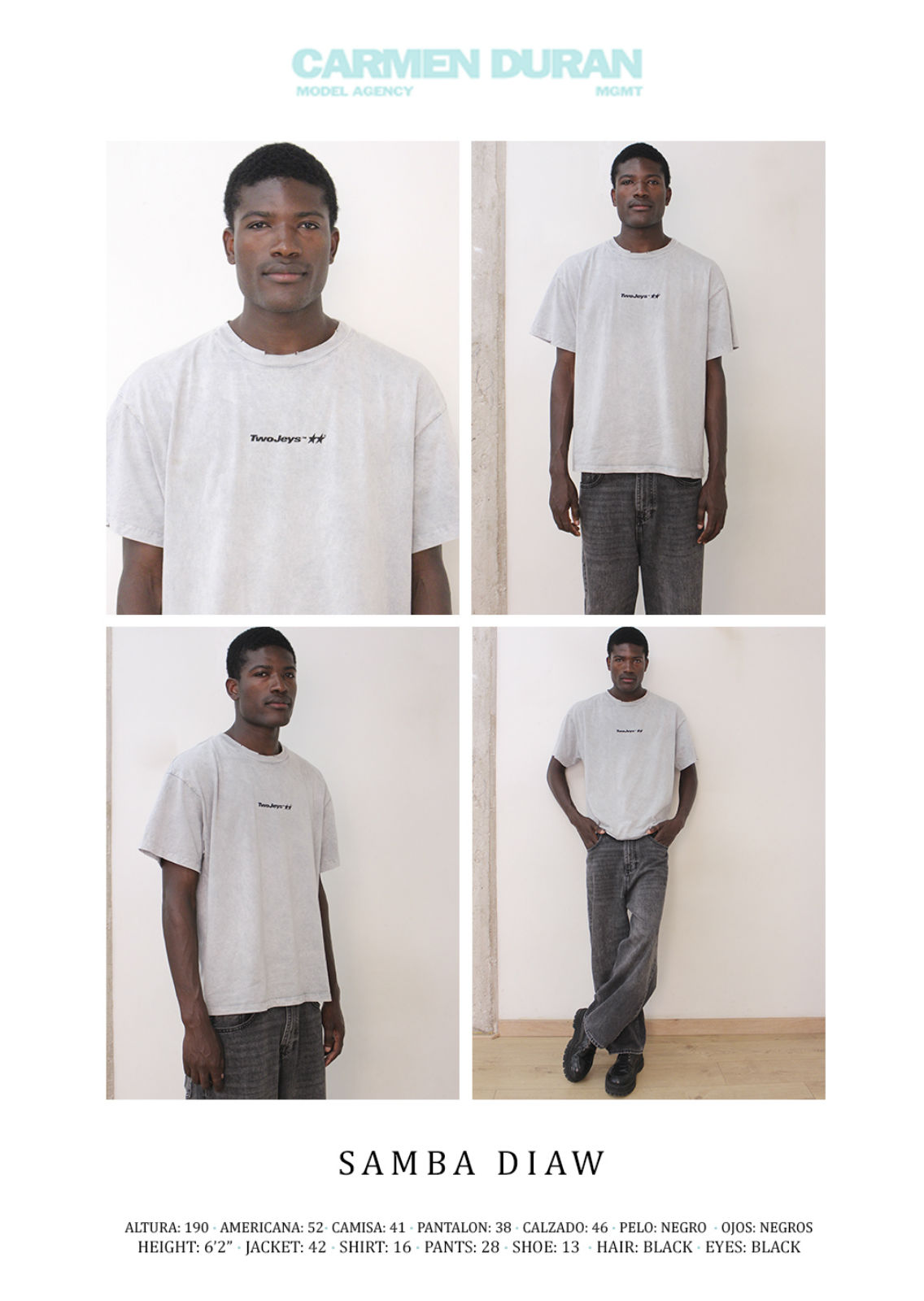 SAMBA DIAW. Carmen Duran Model Agency.