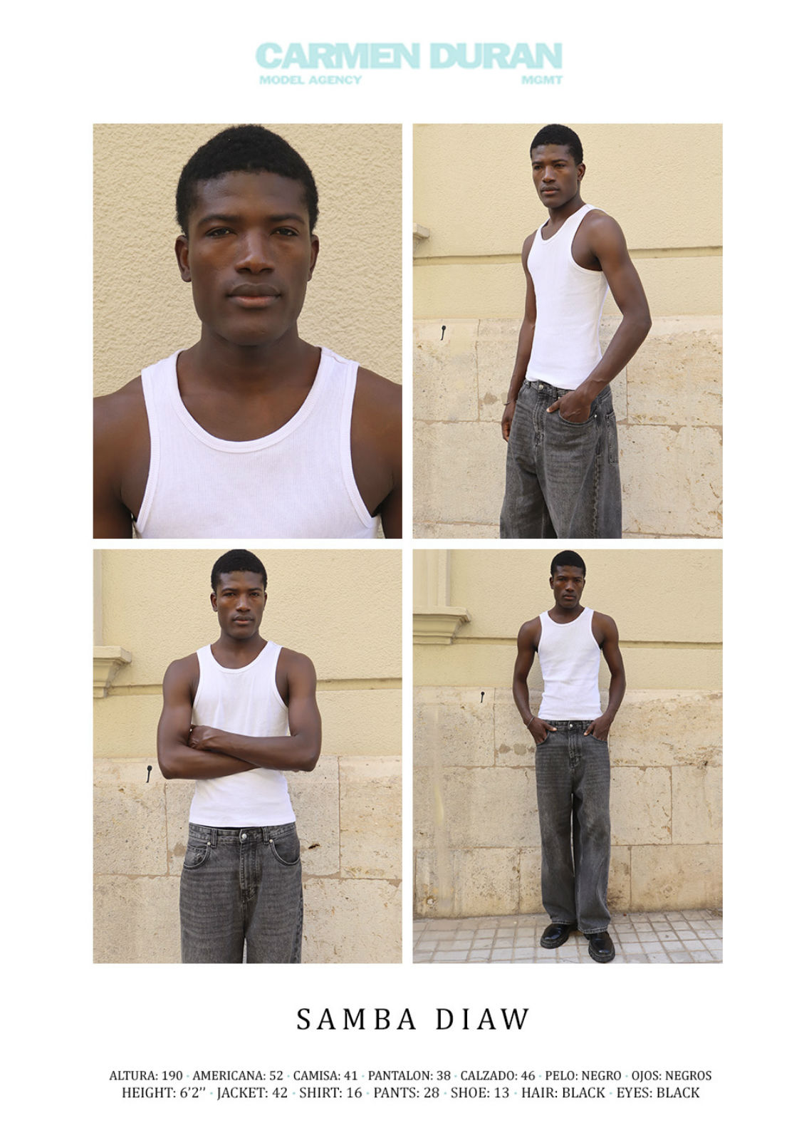 SAMBA DIAW. Carmen Duran Model Agency.