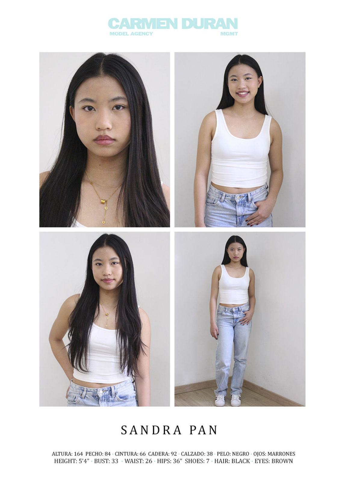 SANDRA PAN . Carmen Duran Model Agency.