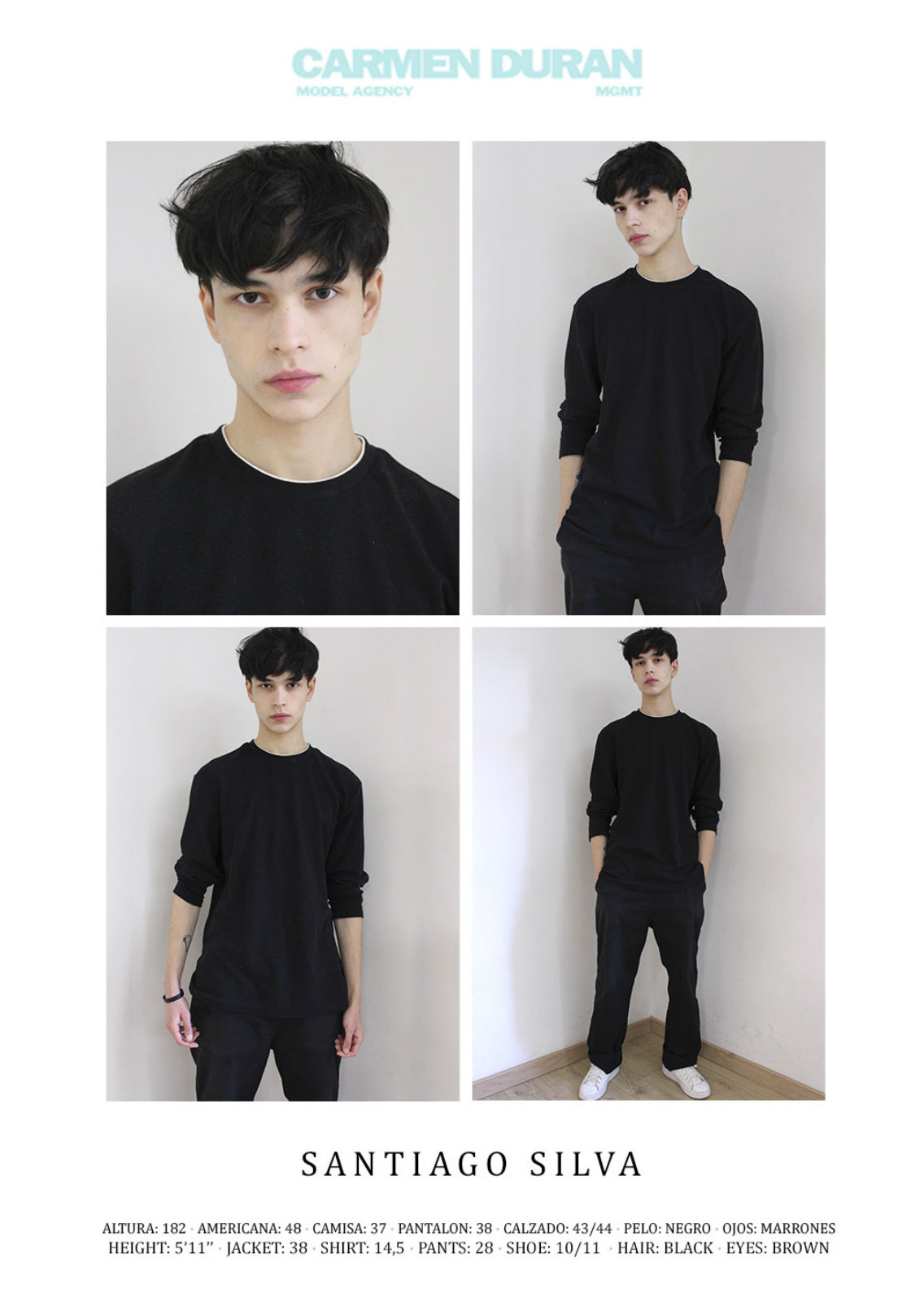 SANTIAGO SILVA . Carmen Duran Model Agency.