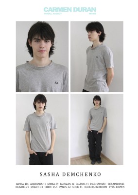 SASHA DEMCHENKO. Carmen Duran Model Agency.