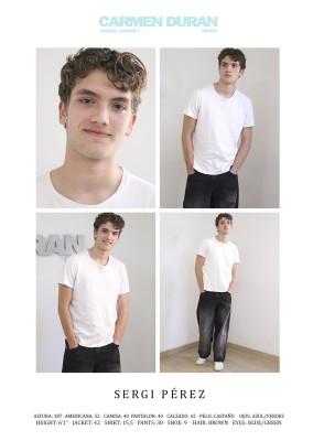 SERGI PEREZ . Carmen Duran Model Agency.
