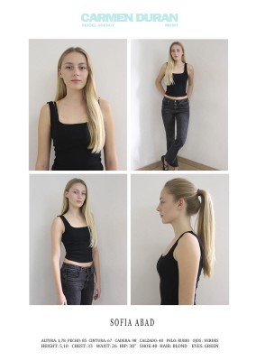 SOFIA  ABAD. Carmen Duran Model Agency.