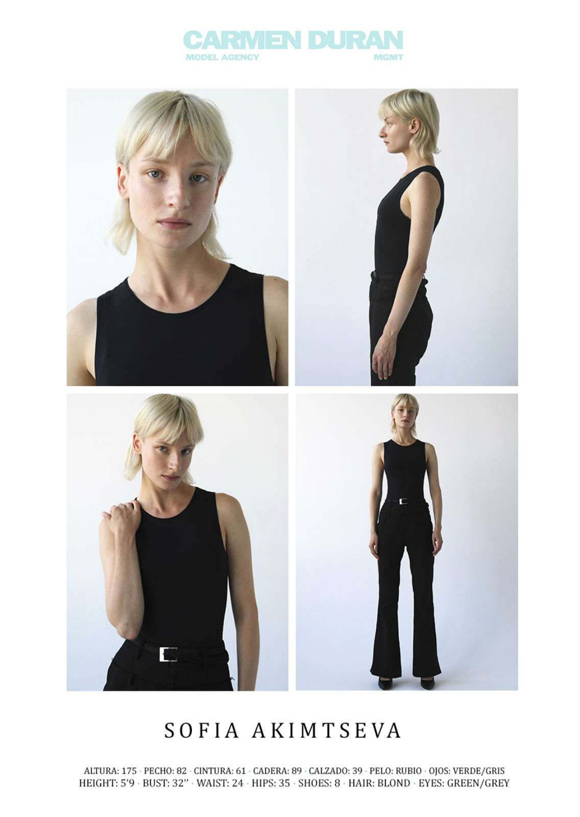 SOFIA AKIMTSEVA. Carmen Duran Model Agency.