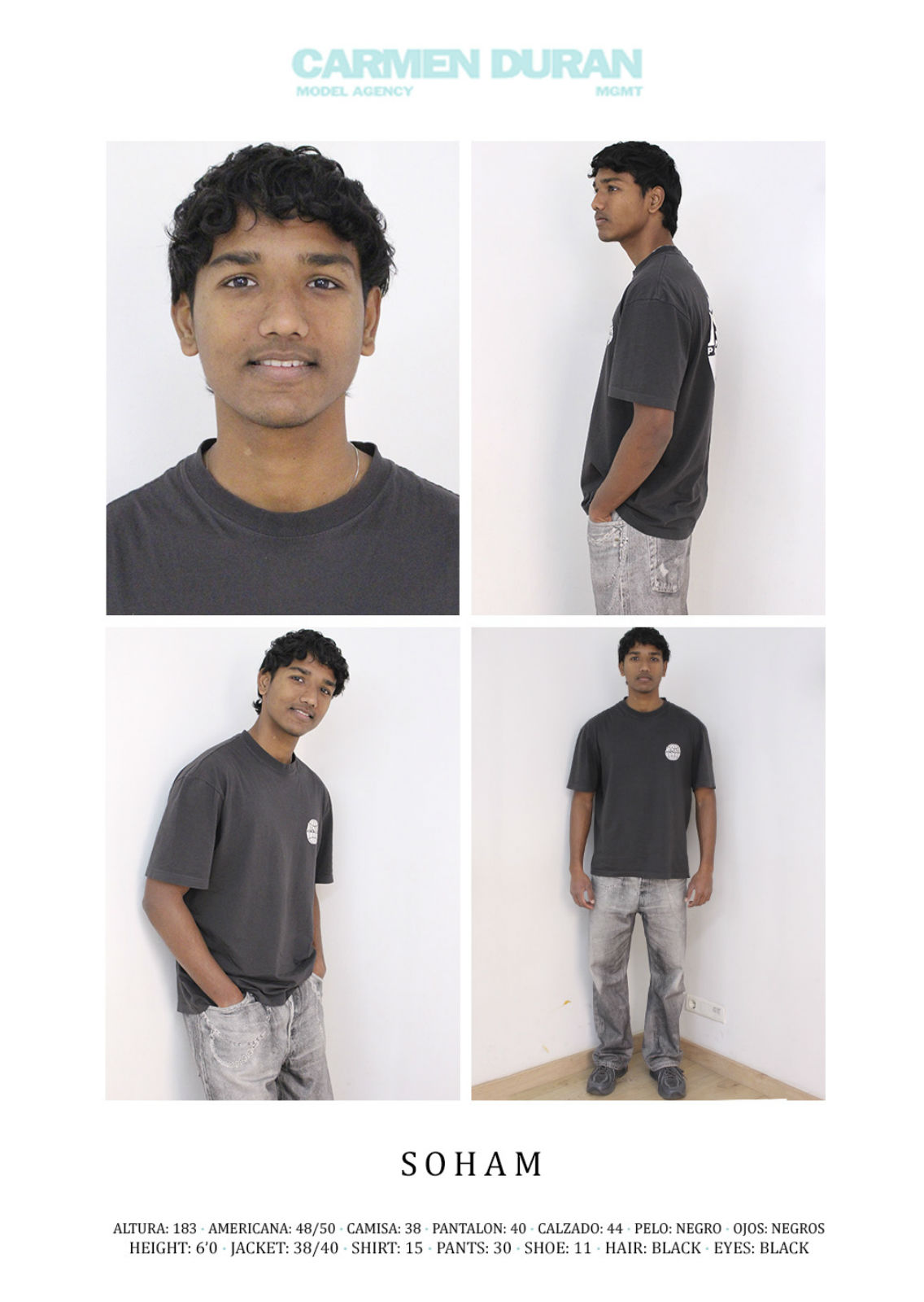 SOHAM. Carmen Duran Model Agency.