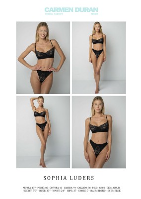 SOPHIA LUDERS. Carmen Duran Model Agency.