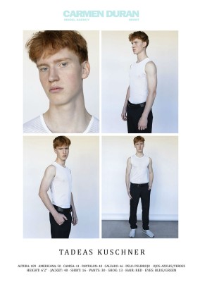 TADEAS KUSCHNER. Carmen Duran Model Agency.