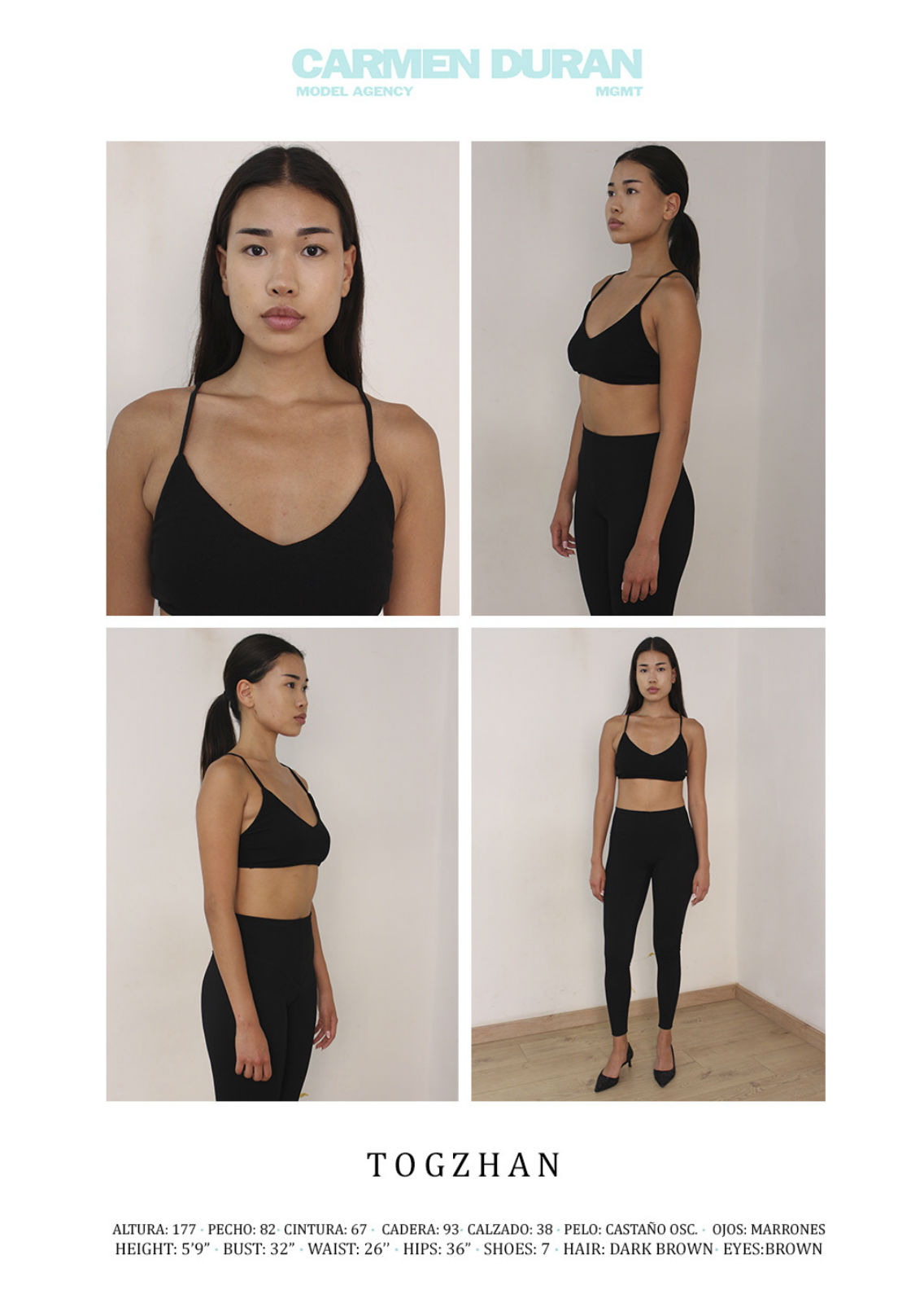 TOGZHAN. Carmen Duran Model Agency.