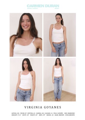 VIRGINIA GOYANES . Carmen Duran Model Agency.