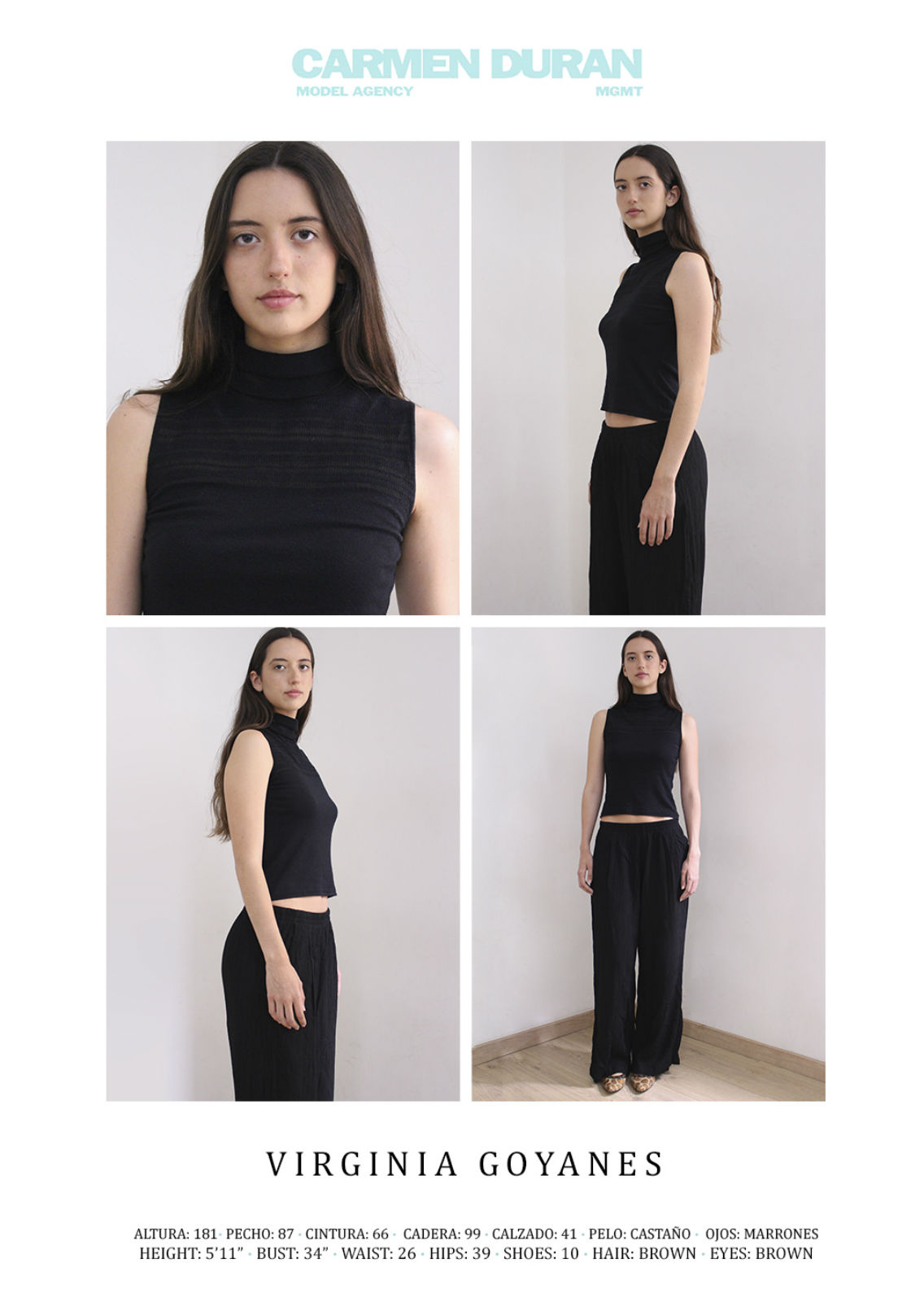 VIRGINIA GOYANES . Carmen Duran Model Agency.